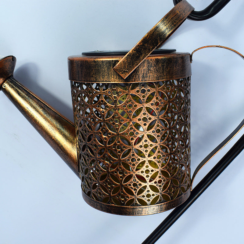 Enchanted Watering Can Outdoor Solar Lamp