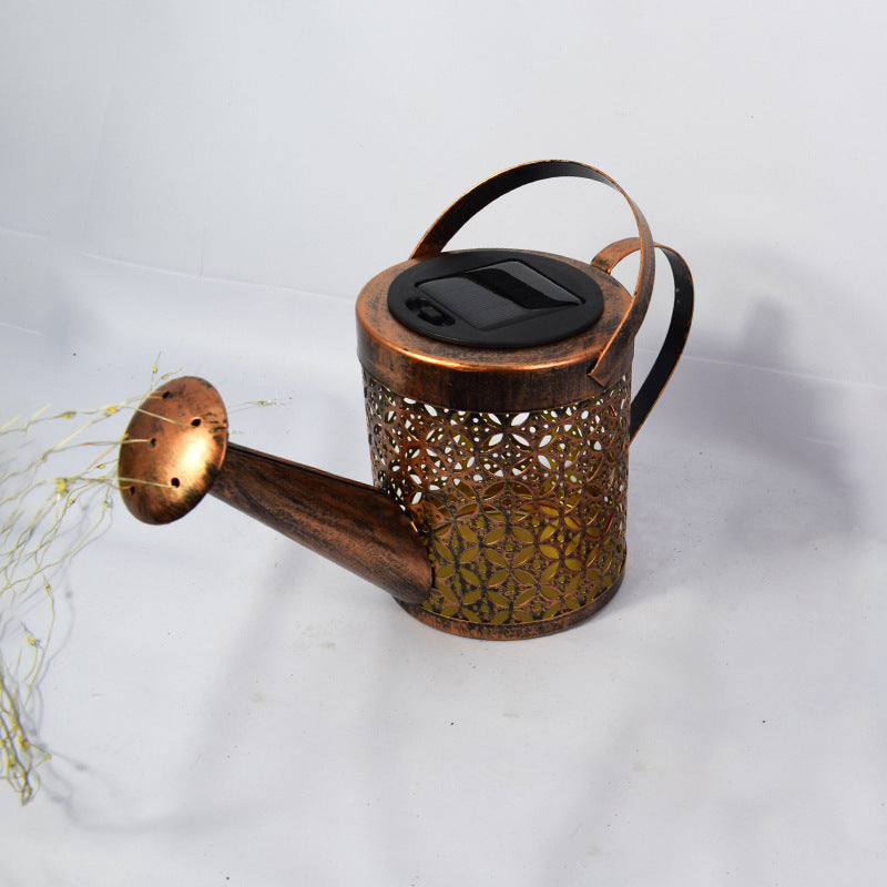 Enchanted Watering Can Outdoor Solar Lamp