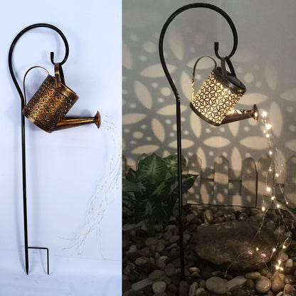 Enchanted Watering Can Outdoor Solar Lamp