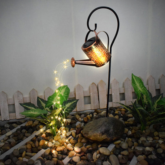 Enchanted Watering Can Outdoor Solar Lamp