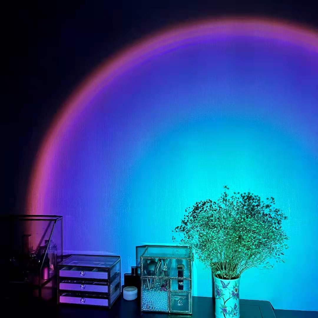 Rechargeable Rainbow Sunset Projection Lamp