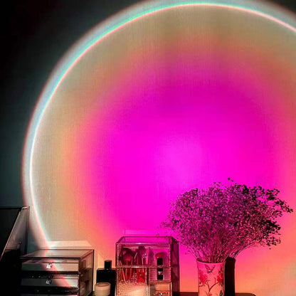 Rechargeable Rainbow Sunset Projection Lamp